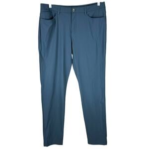 Lululemon ABC Slim-Fit 5 Pocket Pant Warpstreme Iron Blue Men's Size 35 x 32 EUC